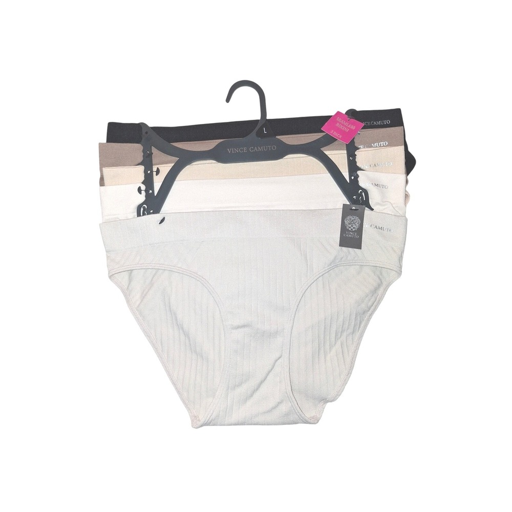 Vince Camuto Seamless Bikini Panties Underwear 5-Pack Women's L NWT